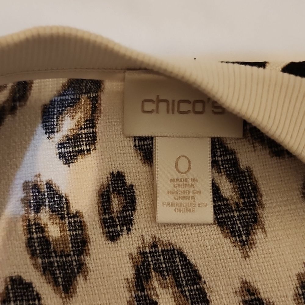 Chico's Leopard Jacket Size 0 (s)‎ - Picture 8 of 8
